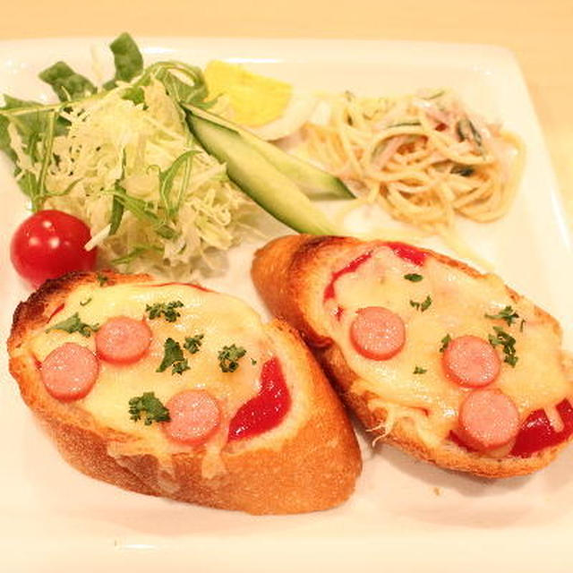 ピザトーストで朝食と中学娘のお弁当