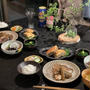 鯛のあら炊きと薄揚げの肉詰めの夜ごはん
