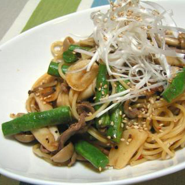 ピリ辛！スタミナパスタ