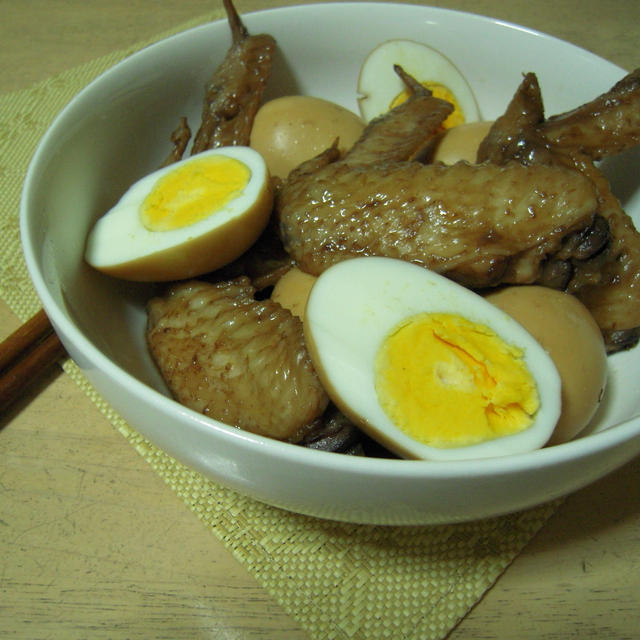 手羽先とゆで卵のこてこて煮