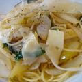 じゃがいもとタマネギとトマトのパスタ