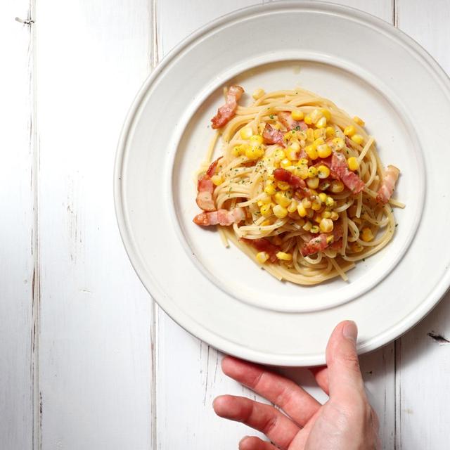 【絶品！】とうもろこしとベーコンのバター醤油パスタ