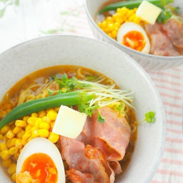 【レシピ・献立】お家でラーメン屋さん、味噌バターコーンラーメン