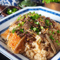 【切り餅でおこわ】ピリ辛牛肉とごぼうの韓国風モチモチおこわ
