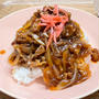 【献立】4人家族の晩ごはん/甘辛ガーリック豚丼
