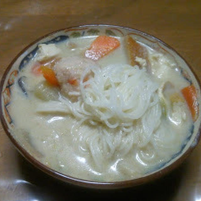 豆乳鍋の締めは「そうめん」
