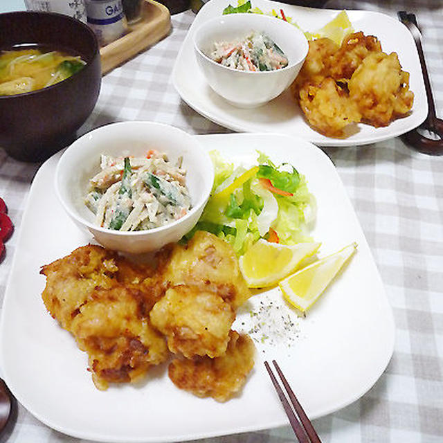 鶏唐♪キムチ鍋の素de簡単味付け！（献立・肉）