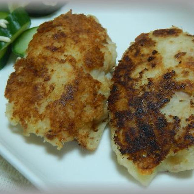 焼きコロッケ風とオムライス