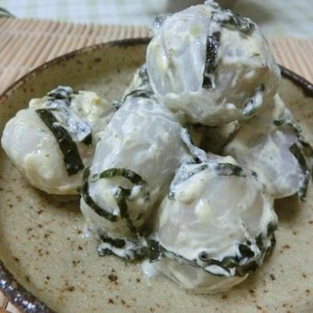 海苔の風味がいいね♪　里芋の柚子胡椒マヨ和え