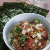 「マグロの塩麹ねばとろ海苔添え」「くぎ煮の梅炒飯」