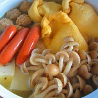 鶏だんごのシャンタン鍋♪ウインナーカレーコーンチーズパン♪レーズンシュガー♪