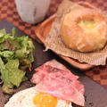 昼カフェ☆チーズベーグルとカラメルラテのブランチ