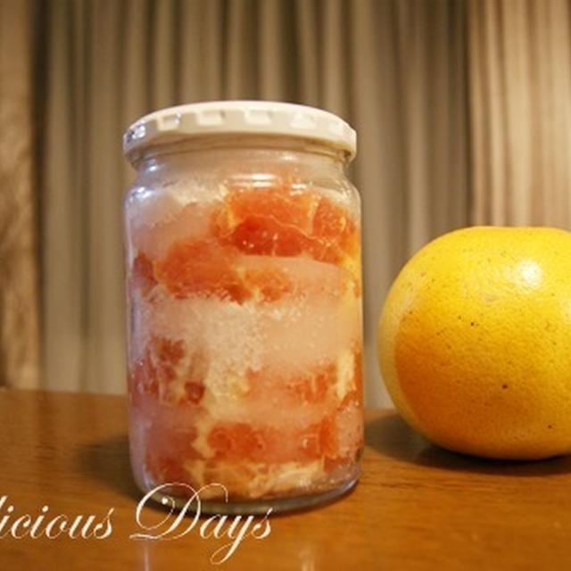 グレープフルーツの果汁たっぷりシロップ By Mamaronさん レシピブログ 料理ブログのレシピ満載