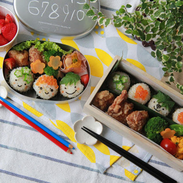 【親子弁】のりカップの顔寿司弁当