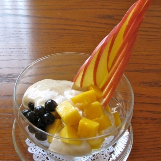 タピオカとマンゴーと紅茶クリーム