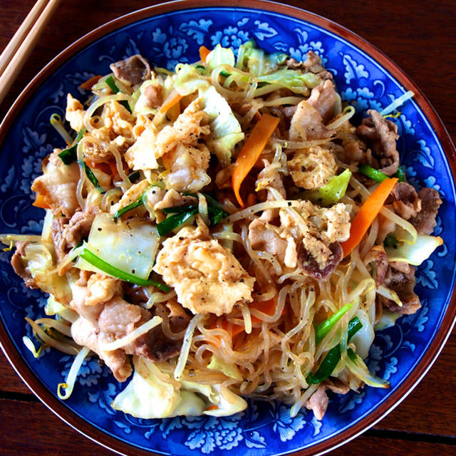 【しらたきレシピ】麺じゃないよ、しらたきだよ「しらたき焼きそば」