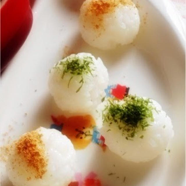 208日目-1　三倍粥80g+青のり+きな粉+麩と白身魚の五目煮（ベビーフード）+果物ピュレ