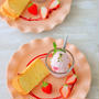シフォンケーキとアイスクリームのおやつプレート