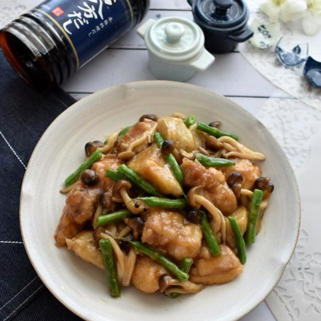 味付け簡単！鶏肉と里芋しめじの揚げ出し