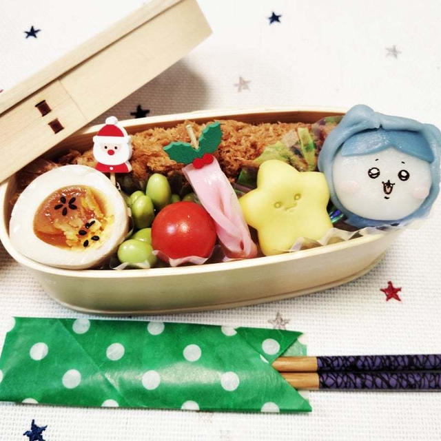 ひまわり堂さんのお弁当箱で海老フライと味玉弁当【のっけ弁当】#平日お昼ご飯はお弁当or外食