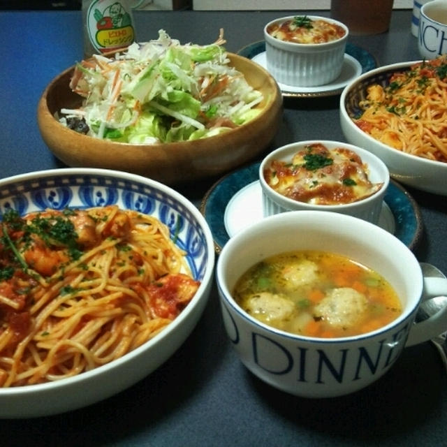シーフードトマトパスタ☆