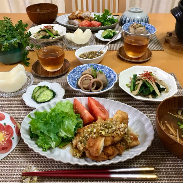 鶏の香味ソースかけ♪