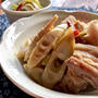 秋の筍、四方竹と豚肉の炒め煮のレシピ。