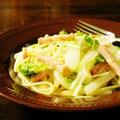 ベーコンと白菜のスパゲティ