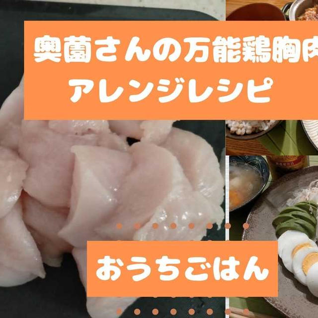 奥薗さんの万能鶏胸肉やわらかくしっとり下処理方法とアレンジレシピ