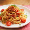 トマトと明太の冷製パスタ、トマトピューレーを使うレシピ