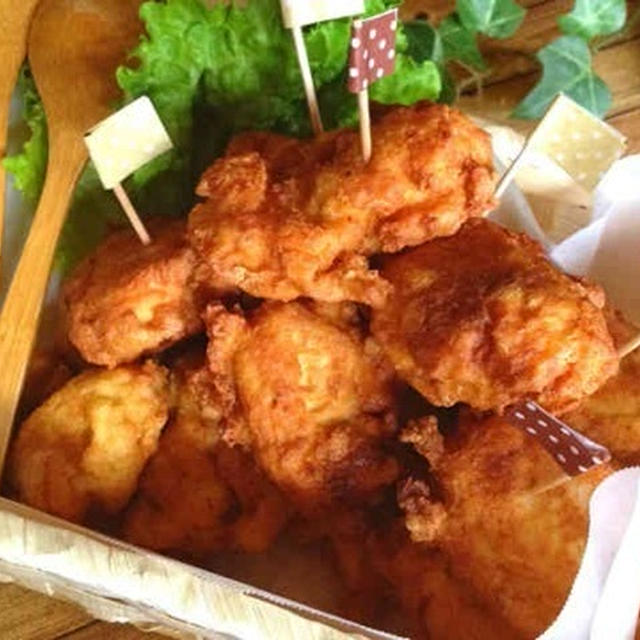 鶏むね肉半分で＊家族みーんなの唐揚げ （寂しがりやのｍｉーさん）