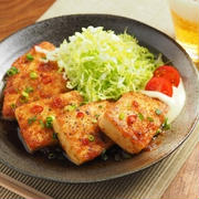 炒どうふのピリ辛生姜焼き　、　男前豆腐レシピ