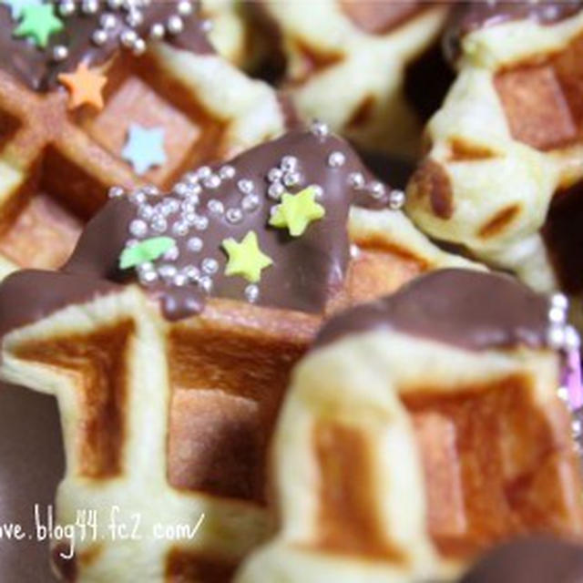 チョコつけワッフル＆チョコとコーンフレークのクッキー