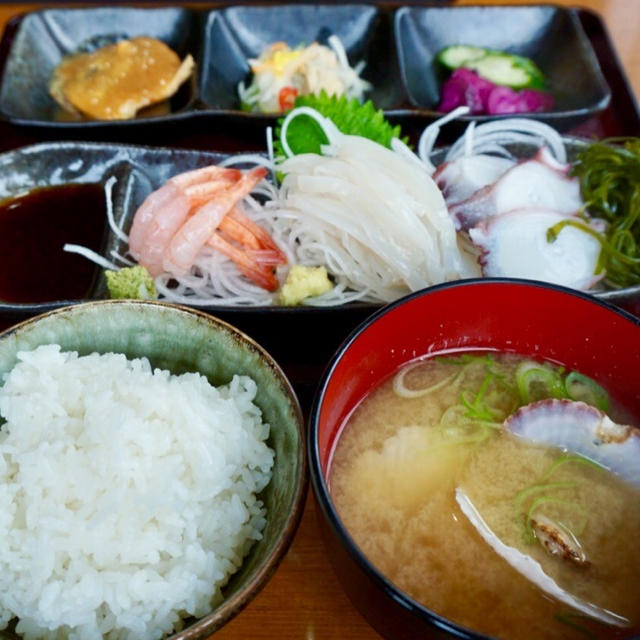旬の浜定食♡開店30周年 恵山の麺お食事処 菜の花さん