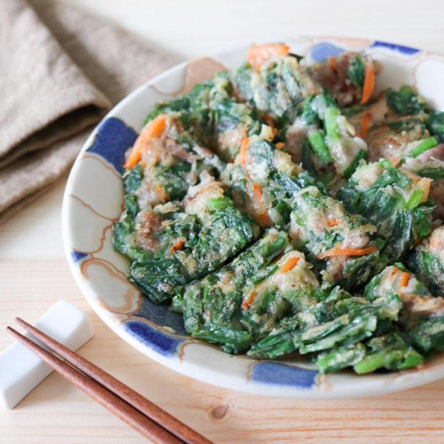 和風米粉チヂミ♪卵なし小麦粉なし！野菜たっぷり！幼児食にも