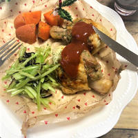 クリスマスにも☆鶏と油揚げのチキンロースト風♬