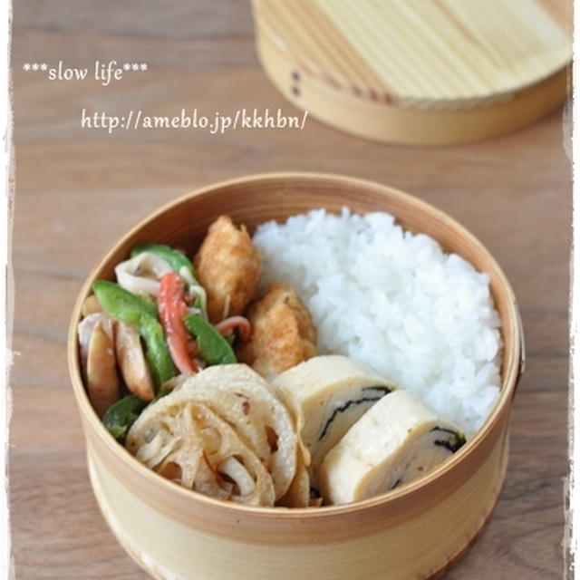 【サーモンフライ弁当、と嬉しいいただきもの】