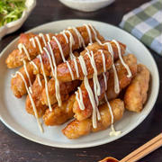 スパイシーさがたまらん☆鶏むね肉と冷凍厚揚げのスパイシー柚子胡椒照りマヨチキン