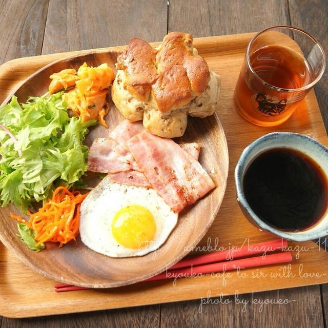 朝昼カフェ☆ビビンバ丼弁当と花さじき