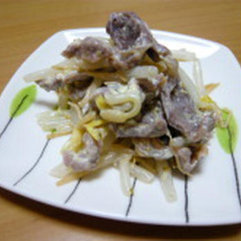 砂ずりともやしの柚子胡椒マヨネーズ和え