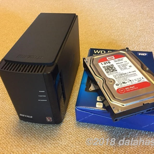 BUFFALOのNASが故障した時のHDD換装記録４回目（WD Red）