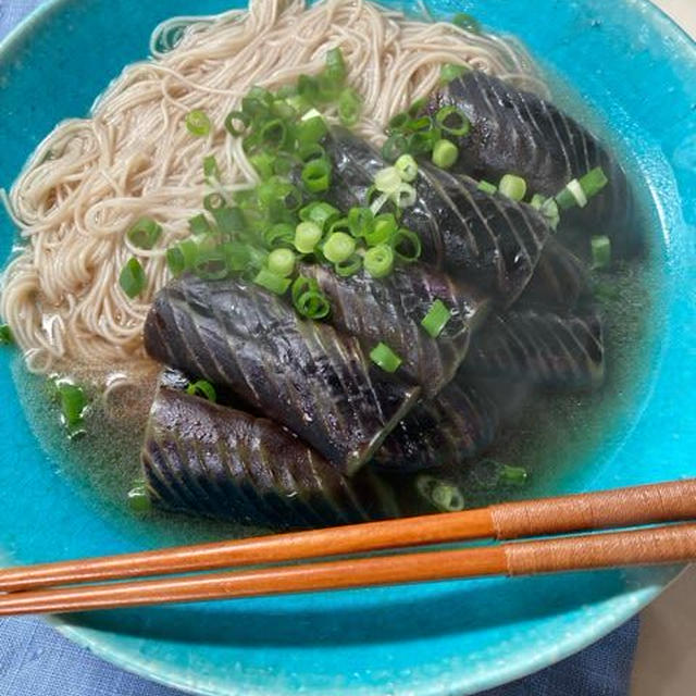 なすと素麺の煮物