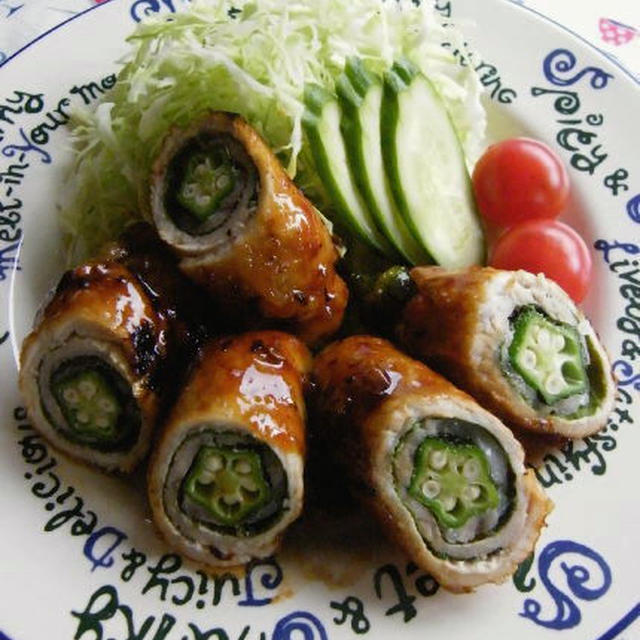 夏を乗り切る!オクラとモロヘイヤで豚肉のネバネバロール