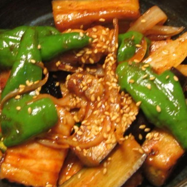 [レシピ] 豚バラ肉と夏野菜のコチジャン炒め
