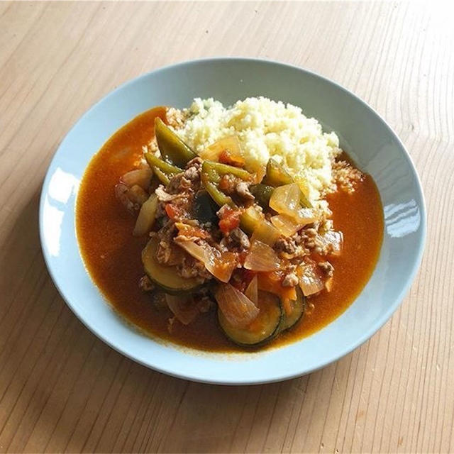 野菜と豚ひき肉のクスクス