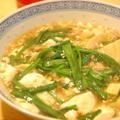 熱々酸っぱい！ ニラのとろみ豆腐