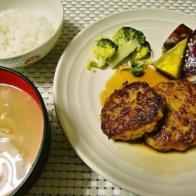 残り物で照り焼きハンバーグ！