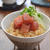 番茶めしのまぐろ丼。（塩おむすびにしてもおいしい）