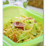 春キャベツたっぷりペペロンチーノパスタ　おじやで簡単パスタ
