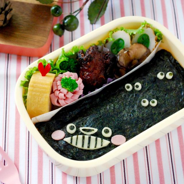 キャラ弁☆のり弁deトトロ（初級）＃トトロキャラ弁